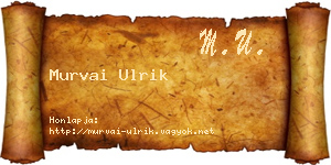 Murvai Ulrik névjegykártya
